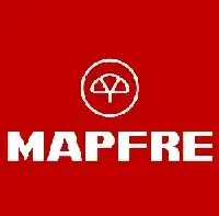 El logotipo de Mapfre está sobre un fondo rojo.