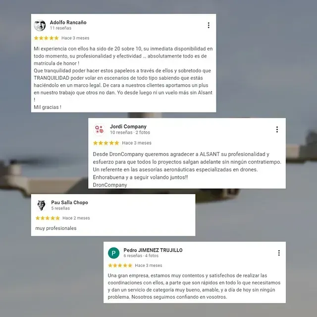 Un montón de reseñas de una empresa en español.