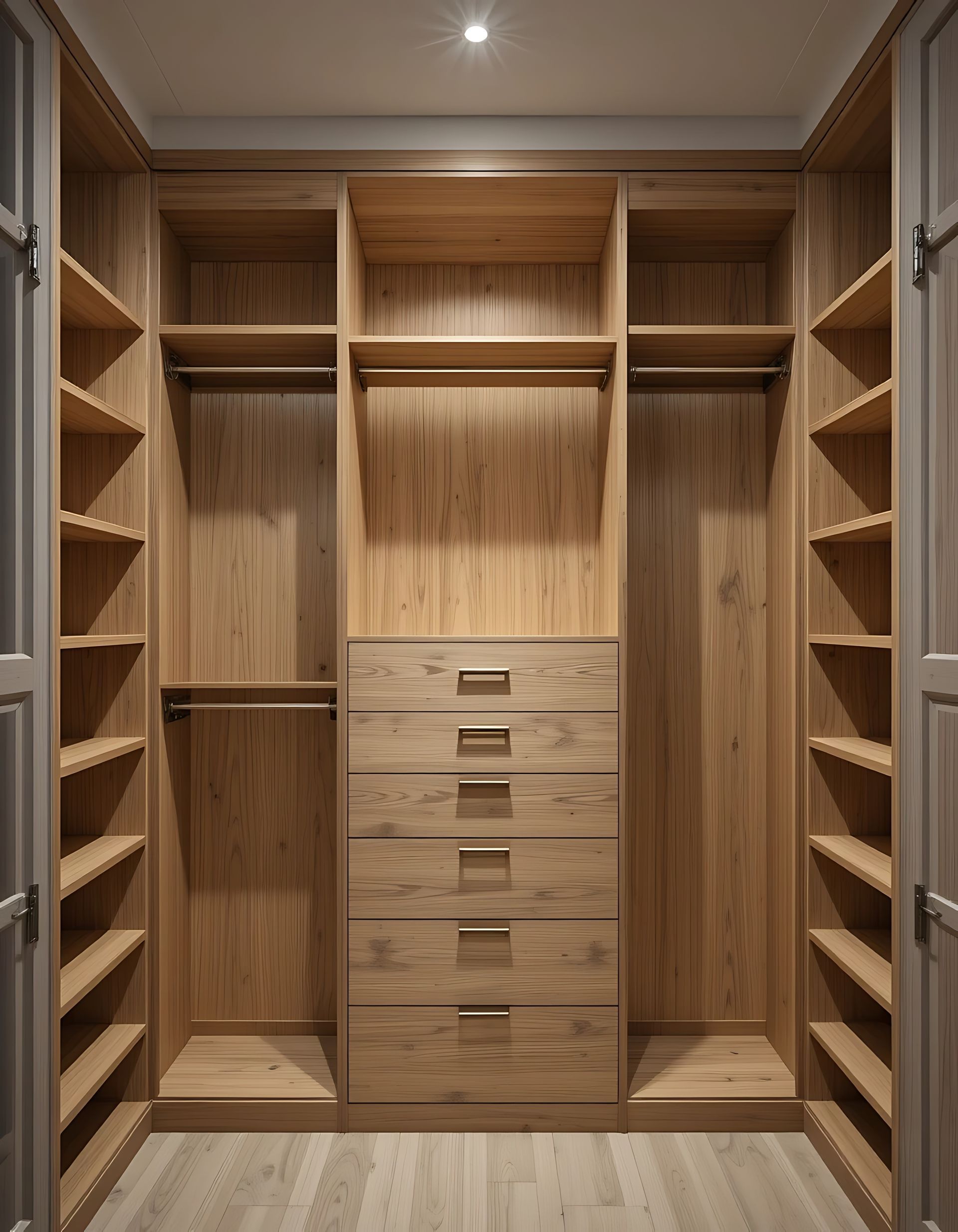 Un dressing en bois.