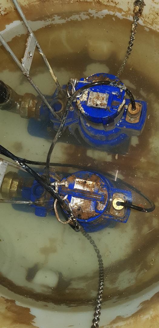 Pompe de relevage avant nettoyage