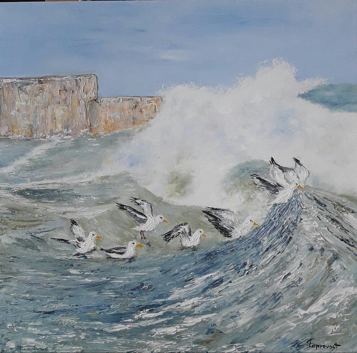 TEMPS TOURMENTE DANS LES DUNES DE CABOURG (50X70)