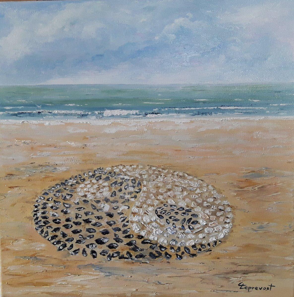 ZENITUDE SUR LA PLAGE DE CABOURG (30X30)