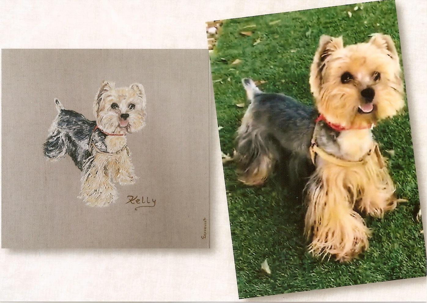 PORTRAIT DE KELLY D'APRES PHOTO (40X40)