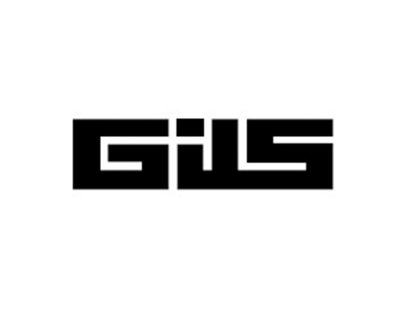 Un logotipo en blanco y negro para gils sobre un fondo blanco.