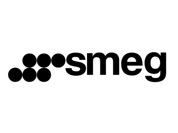 Un logotipo en blanco y negro para una empresa llamada Smeg.