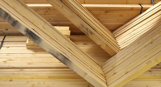 Sections de bois pour charpente