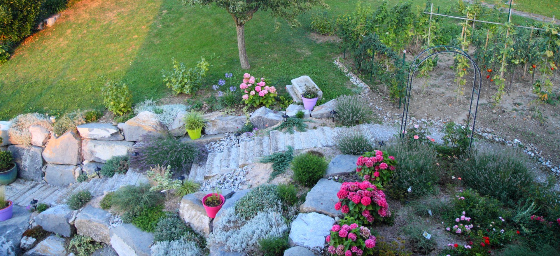 Aménagement d'un terrain en pente