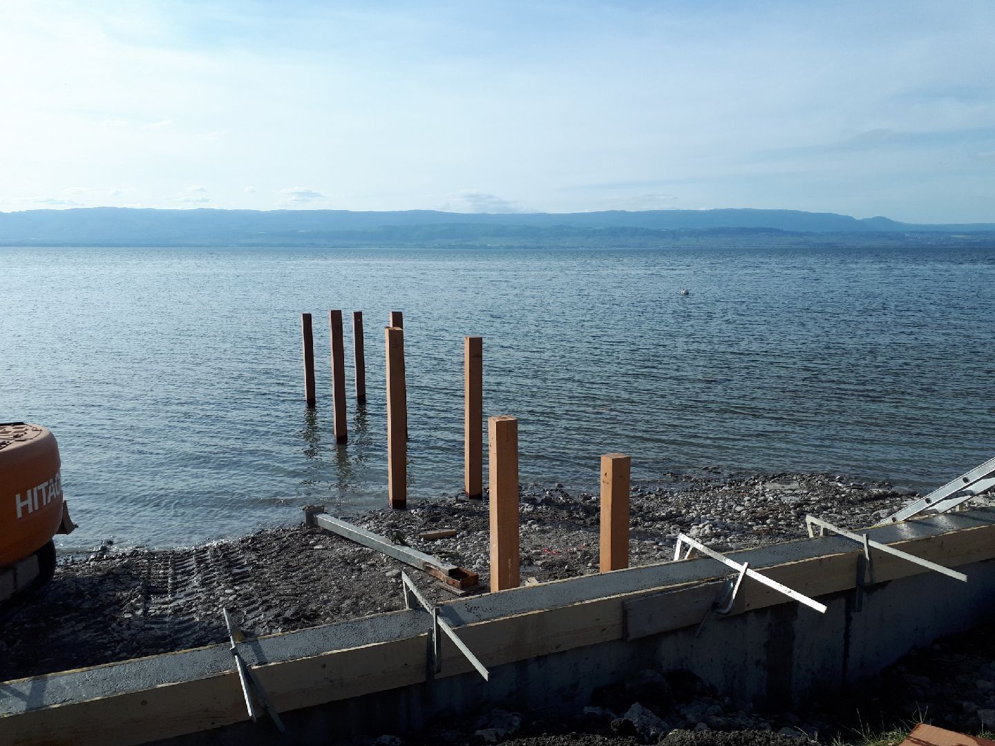 Travaux sur le lac - entreprise de terrassement