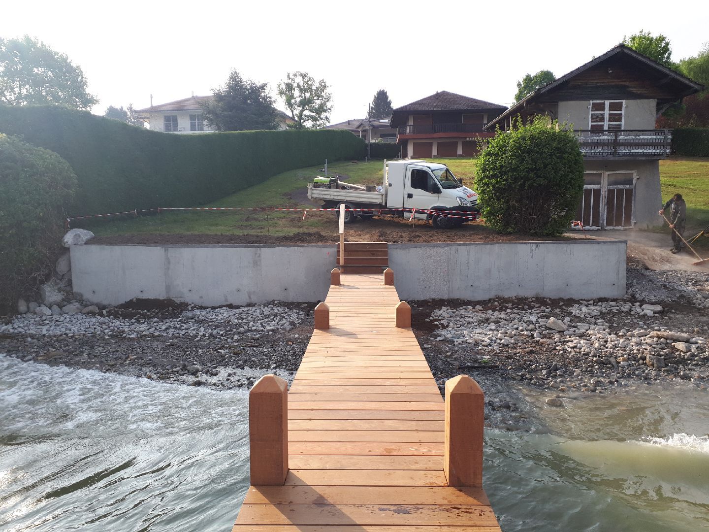 Construction d'un ponton