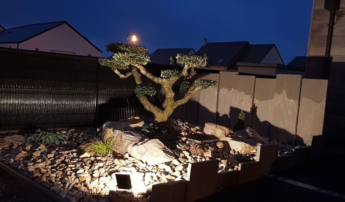 Éclairage extérieur d'un jardin