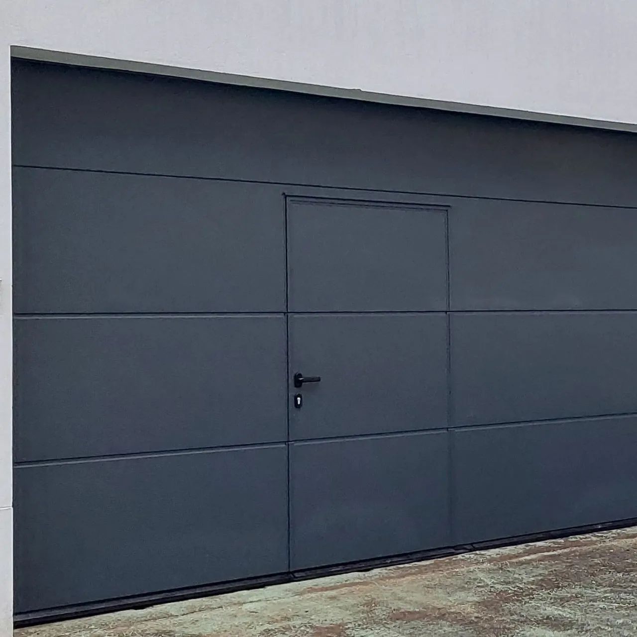 Porte de garage sectionnelle avec portillon intégré HÖRMANN, gros plan