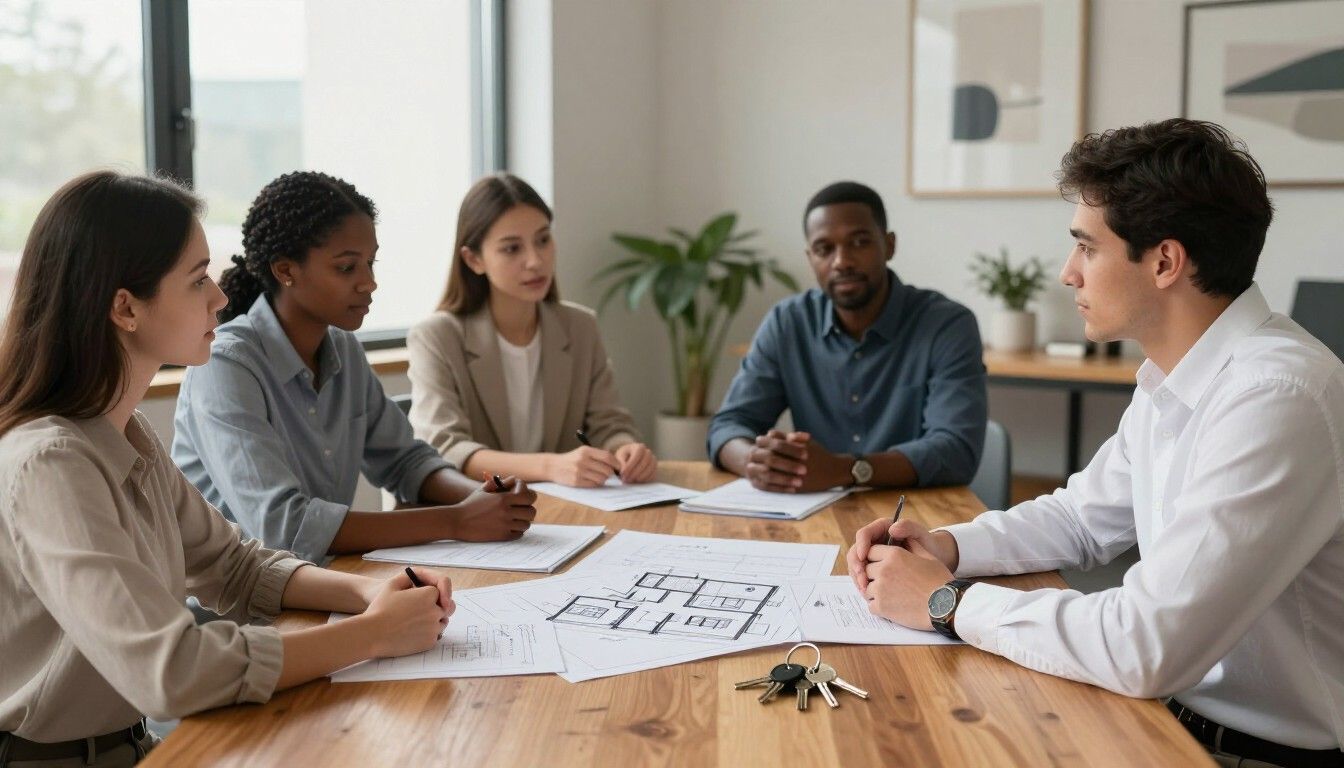 Arquitecto especialista en valoraci&oacute;n inmobiliaria analizando un inmueble