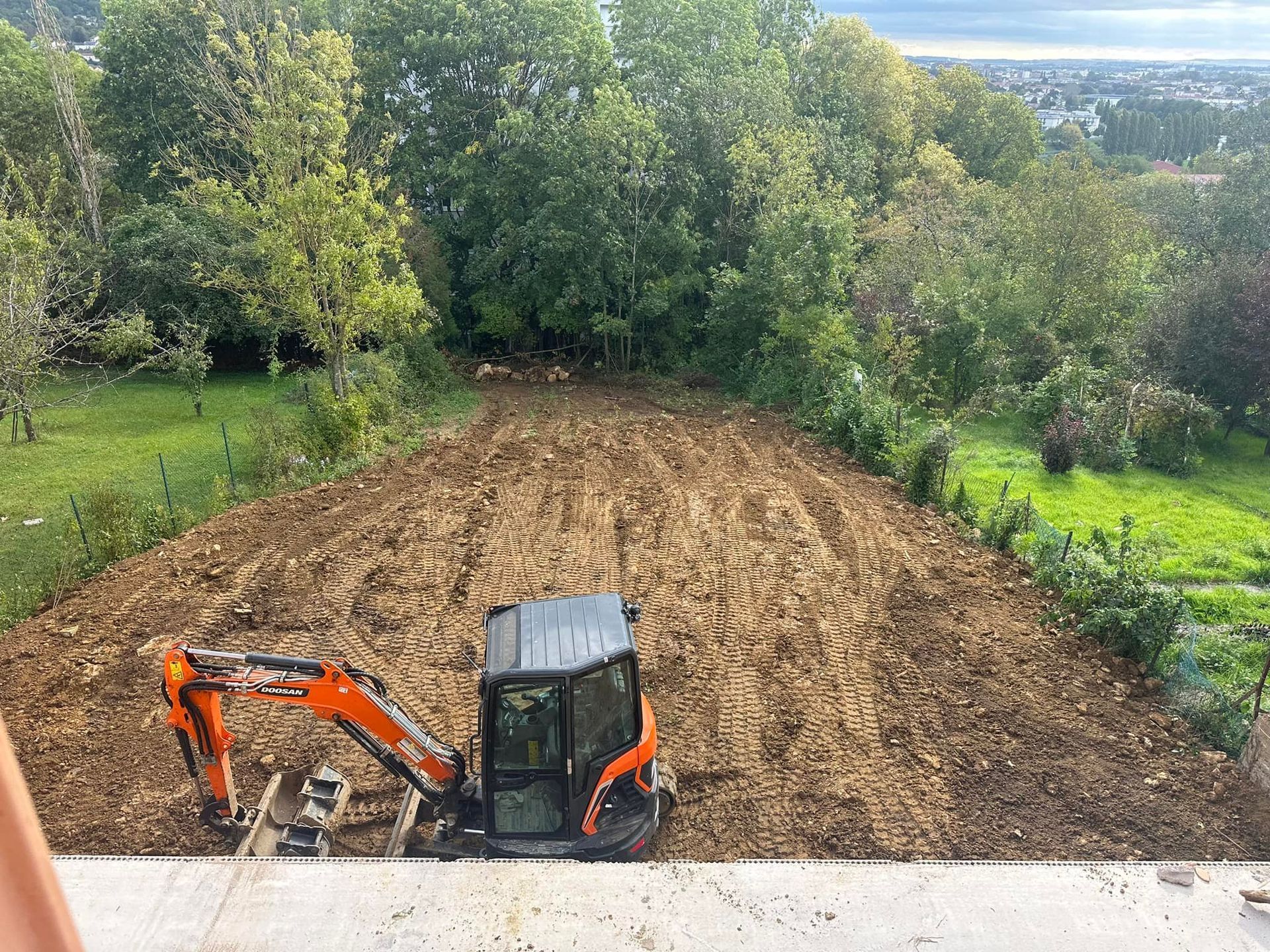 Un engin en cours de terrassement