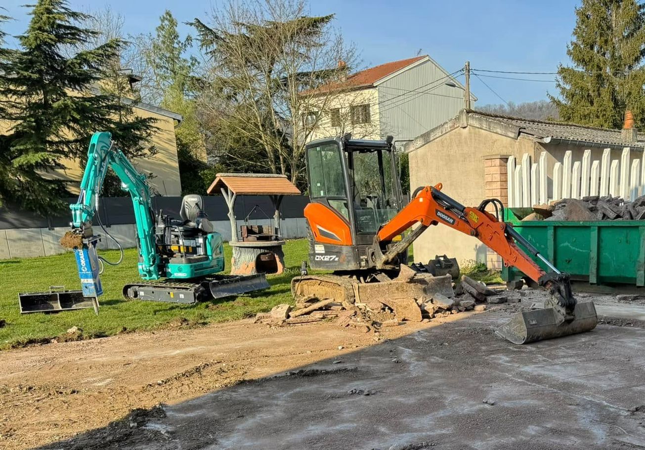 Des engins de chantier