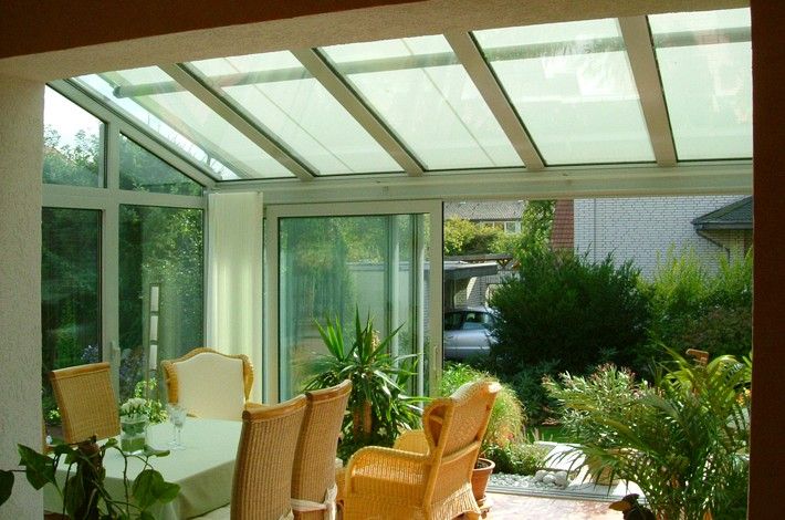 Wintergarten den man zum Garten hin öffnen kann