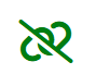 Una cruz verde con un corazón en el medio sobre un fondo blanco.
