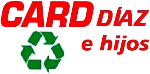 Un logotipo para Card Diaz e Hijos con un símbolo de reciclaje verde.