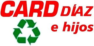Un logotipo para Card Diaz e Hijos con un símbolo de reciclaje verde.