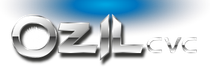 Accueil Logo argenté avec «OZL» en caractères gras stylisés et «CVC» en plus petits caractères. Fond bleu dégradé.