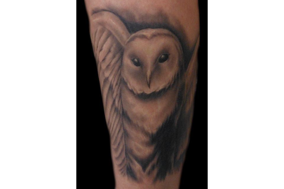 Eulen-Tattoo  von  voodoo Island Tattoo