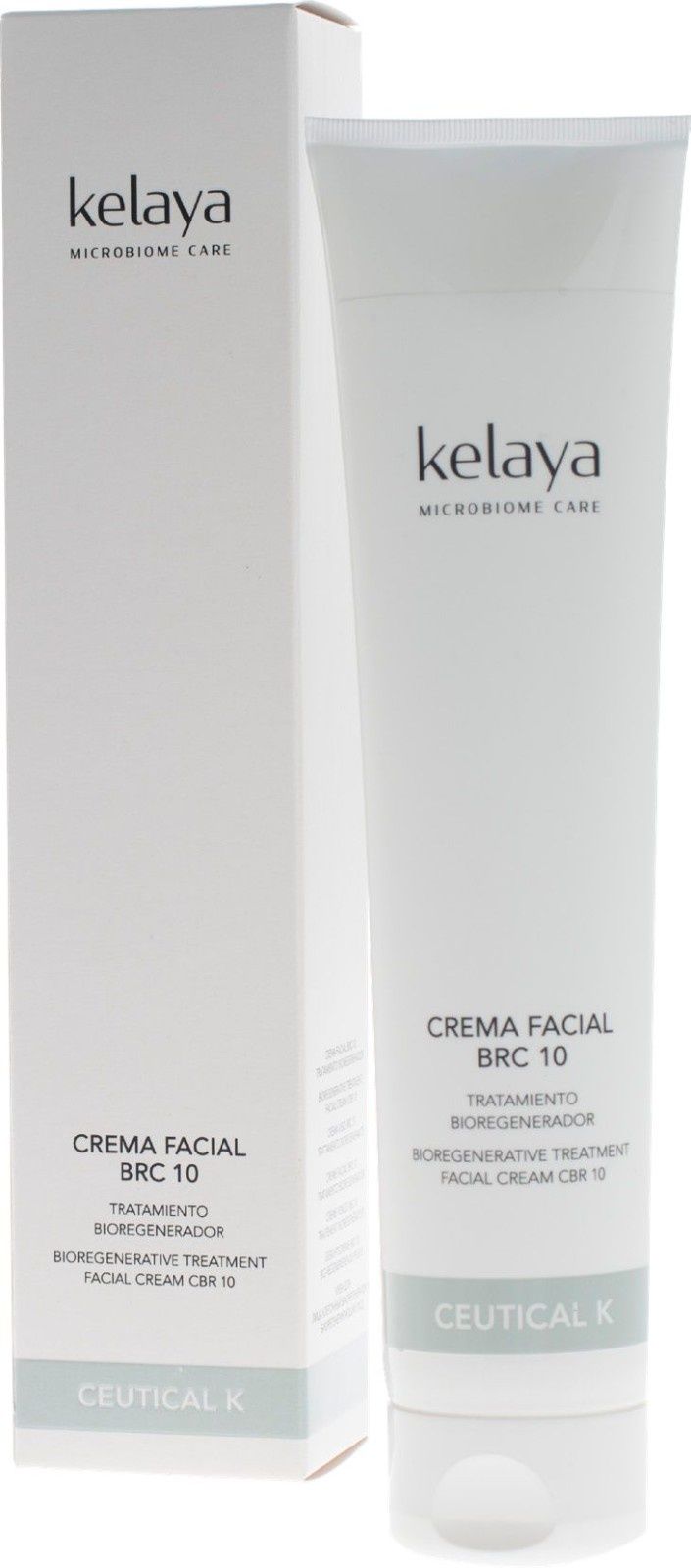 Un tubo blanco y una caja del producto para el cuidado de la piel Kelaya 