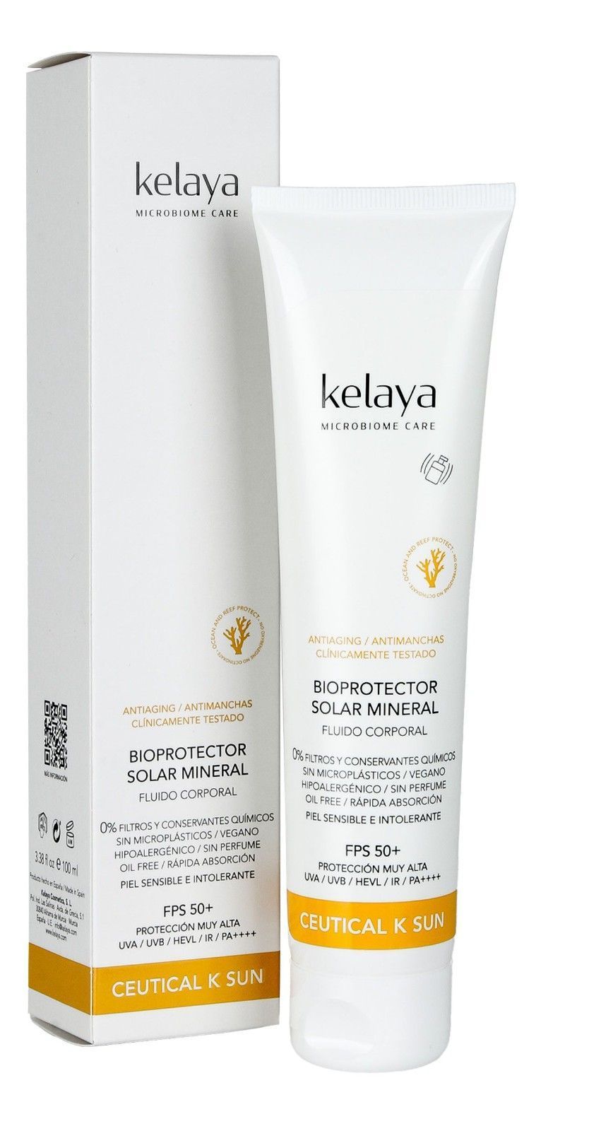 Un tubo blanco y su caja a juego del producto para el cuidado de la piel 