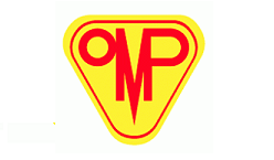 Un logotipo amarillo y rojo con la letra m.