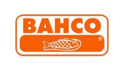 El logotipo de Bahco es naranja y blanco con un pez encima.