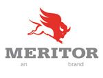 El logotipo de Meritor es un diablo rojo con cuernos volando por el aire.