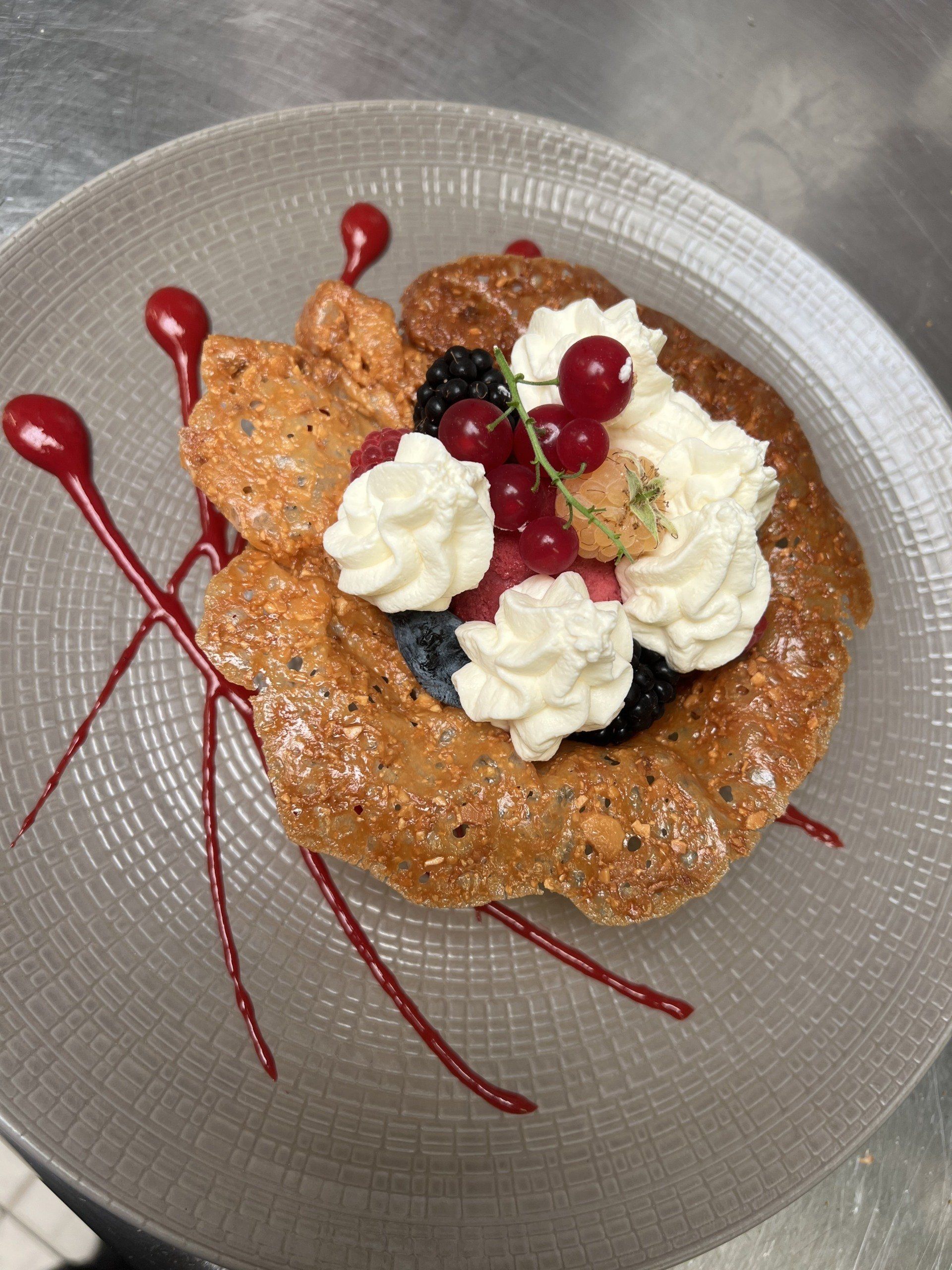 Dessert de fruits rouges