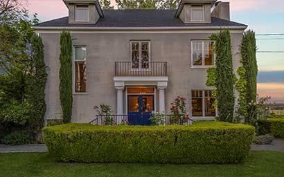 Outside Chateau de Vie, a bed and breakfast are on a working winery.