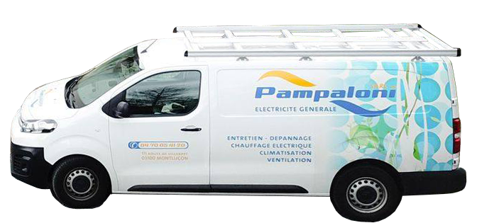 Camion avec le logo de l'entreprise Pampaloni