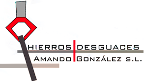 A logo for a company called hierros desguaces