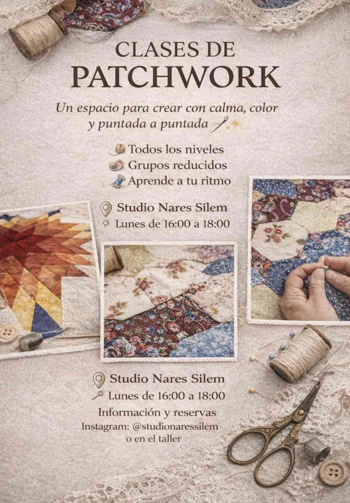 Folleto informativo sobre los cursos de sastrería y costura que se imparten