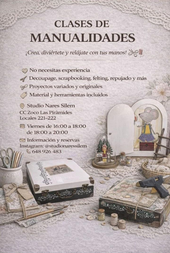 Folleto informativo sobre los cursos de sastrería y costura que se imparten