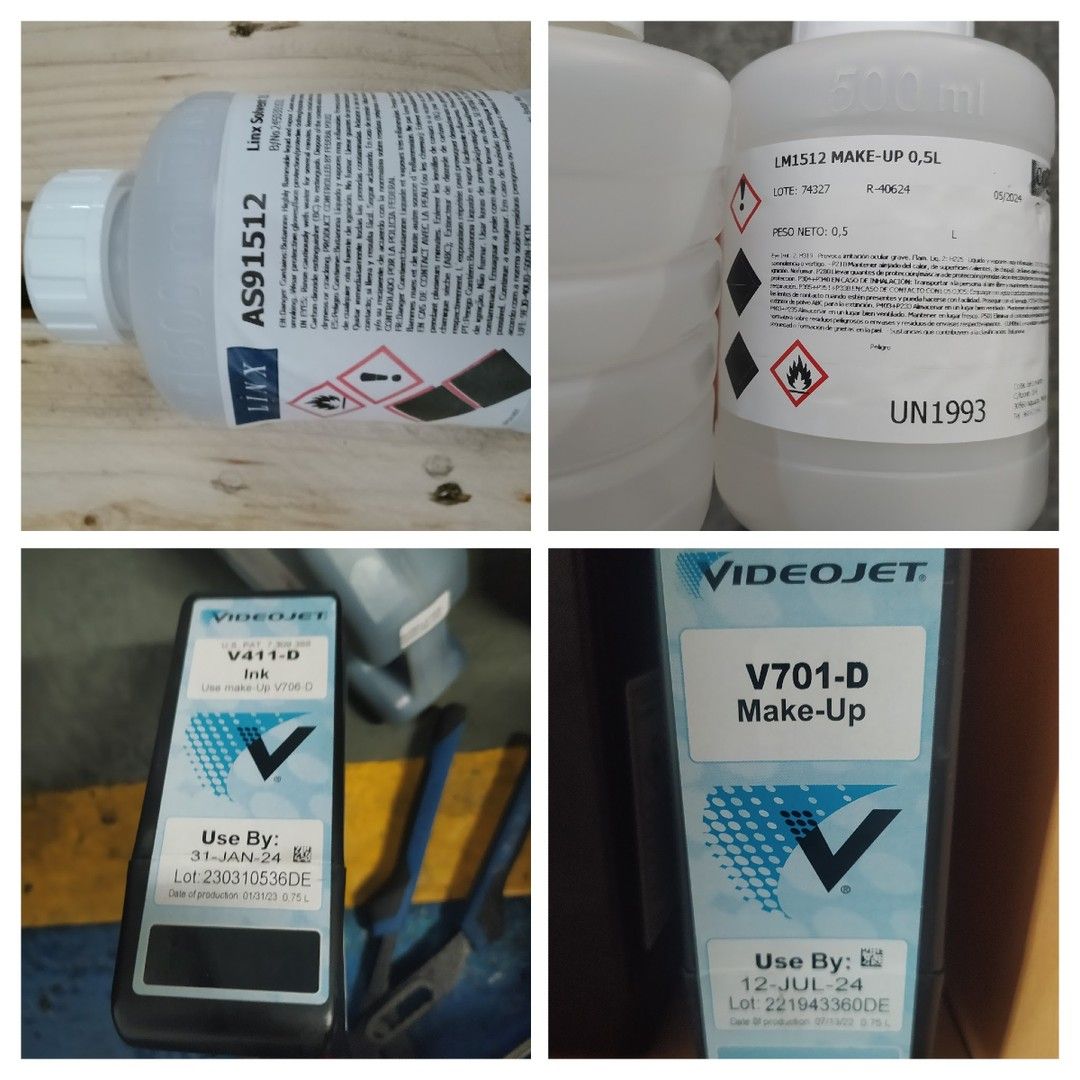 Placa de circuito verde con tres conectores MIDI y cable plano.