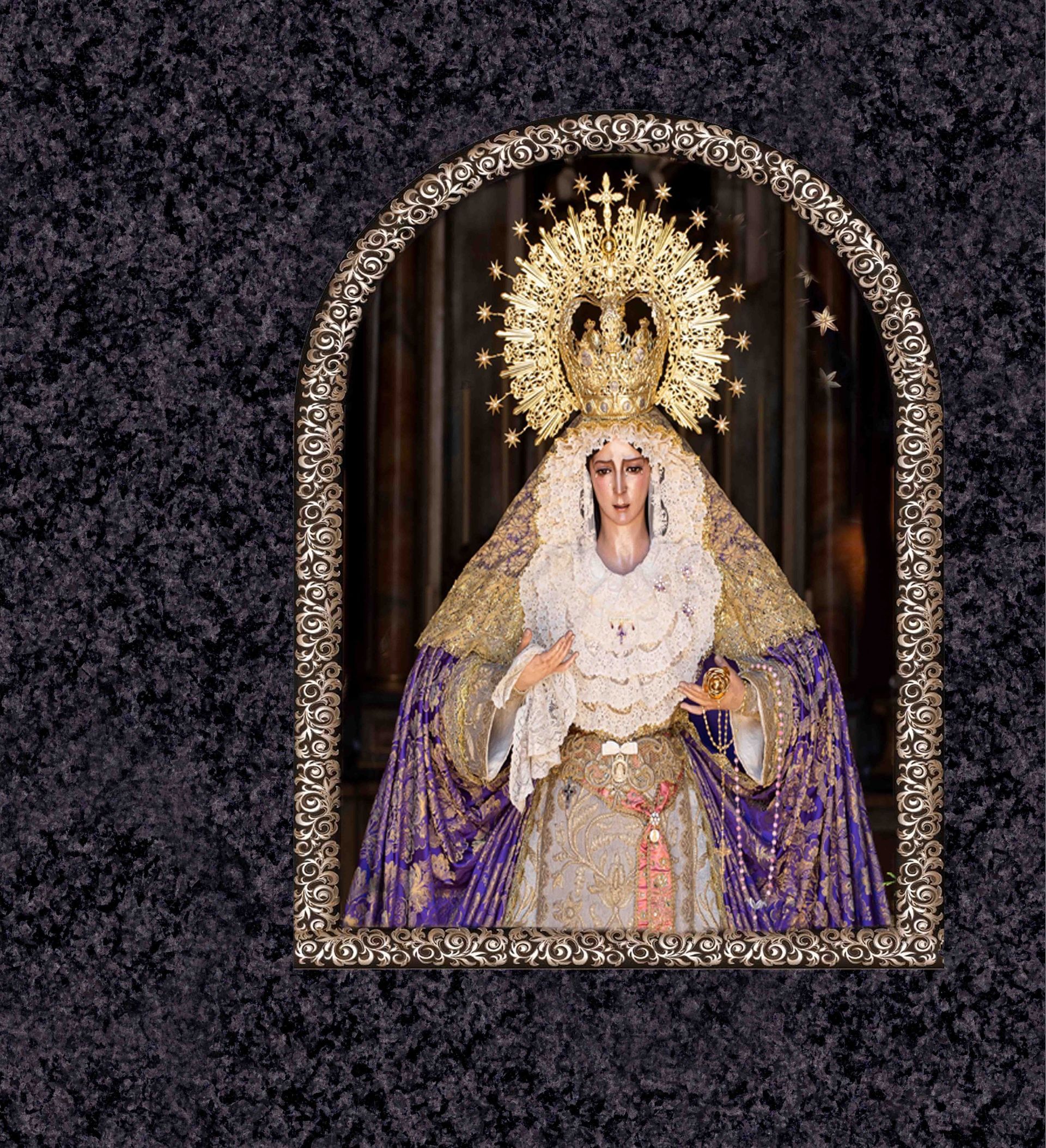 Una imagen de una mujer con una corona en la cabeza