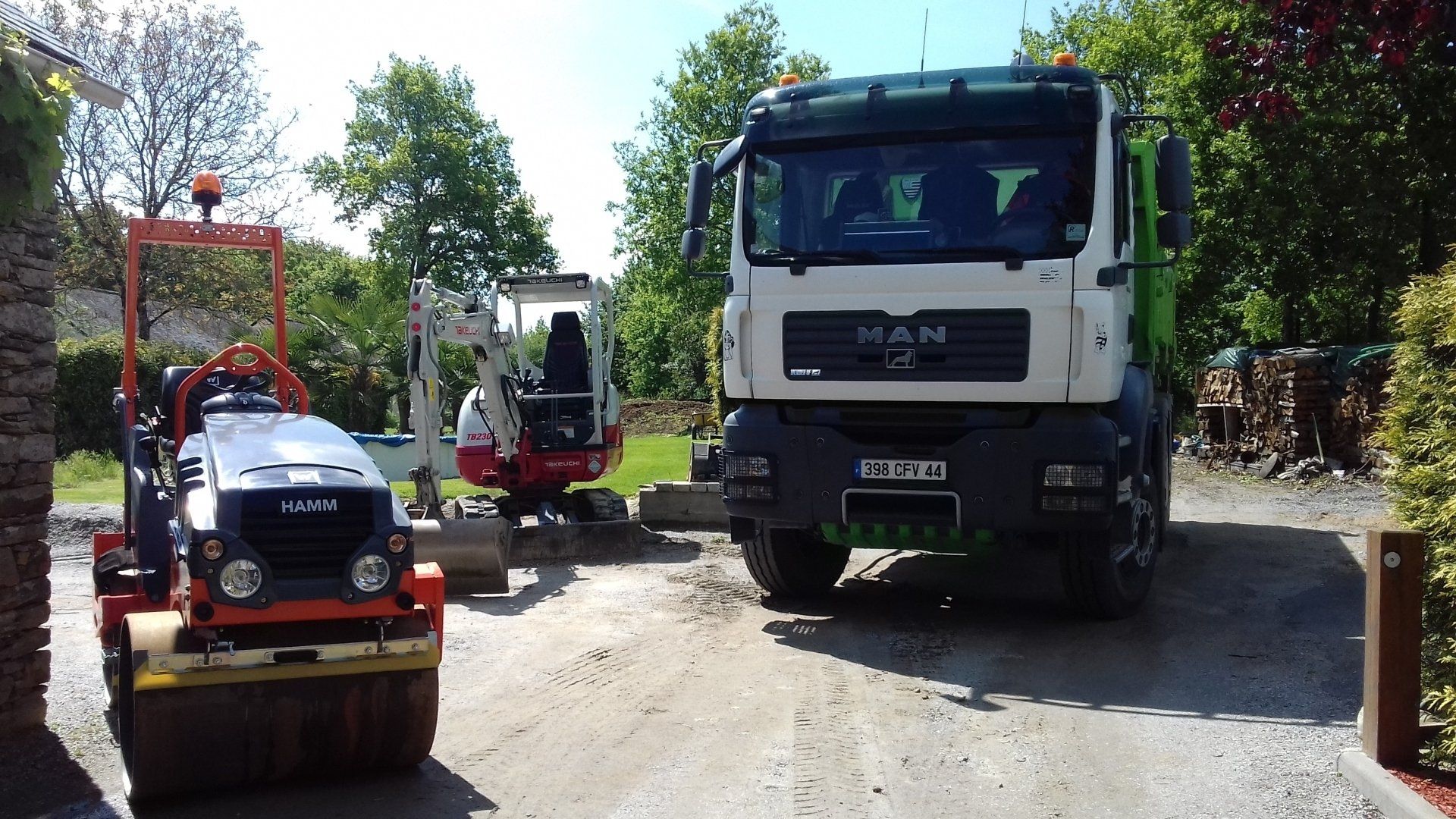 Différents engins de chantier