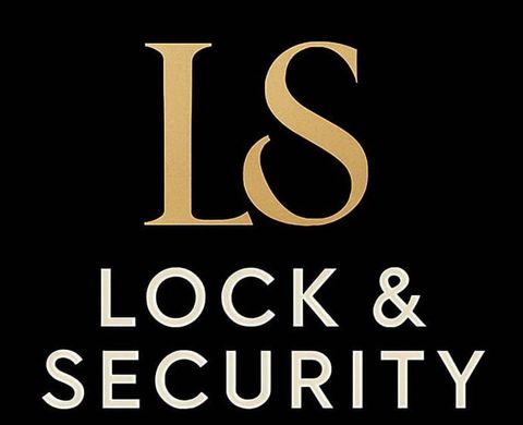 Logotipo de Lock & Security, que presenta "LS" en dorado sobre fondo negro y "LOCK & SECURITY" en blanco debajo.