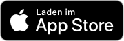 Eine schwarze App Store-Schaltfläche mit einem Apple-Logo darauf.