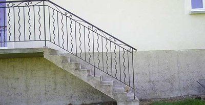 Rampe d'escalier en fer forgé