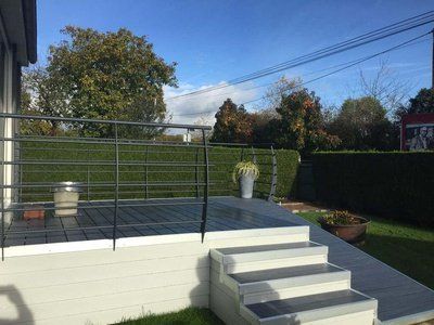 Garde-corps acier thermolaqué gris