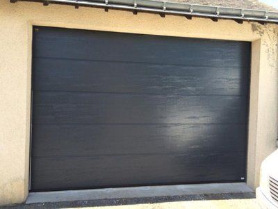 Porte de garage rainure en aluminium