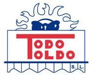 Es un logotipo para una empresa llamada todo toldo sl
