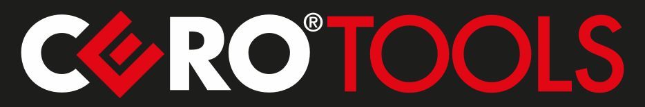 Das „CORO TOOLS“-Logo mit den Buchstaben in Weiß und Rot auf schwarzem Hintergrund.