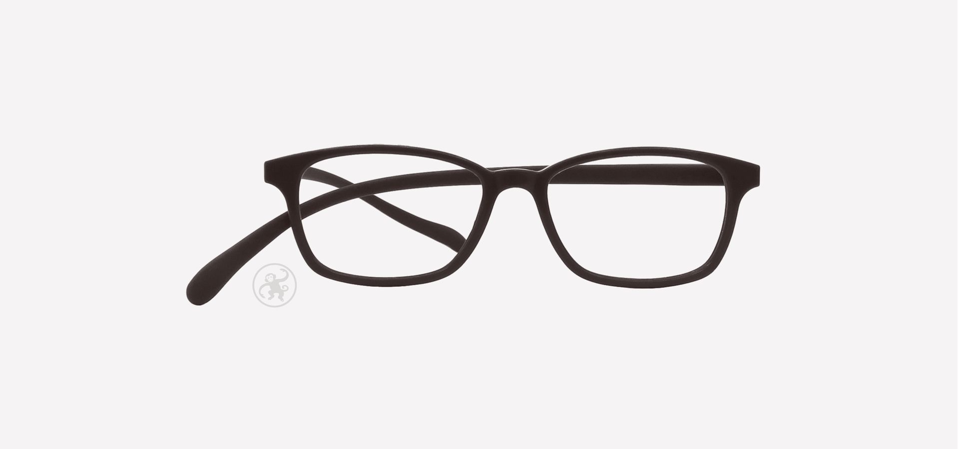 Schwarze Korrektionsfassung von vorne auf hellem Hintergrund.