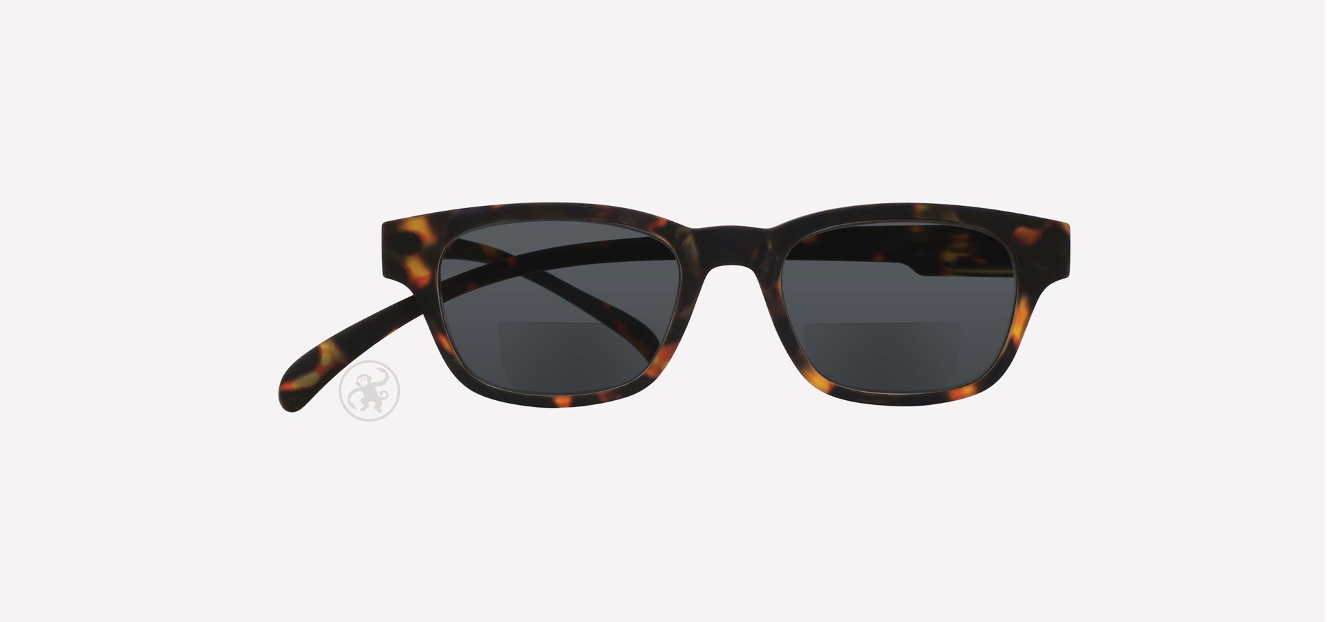 Eine havanna-farbene Bifo-Sonnenbrille auf weißem Hintergrund.