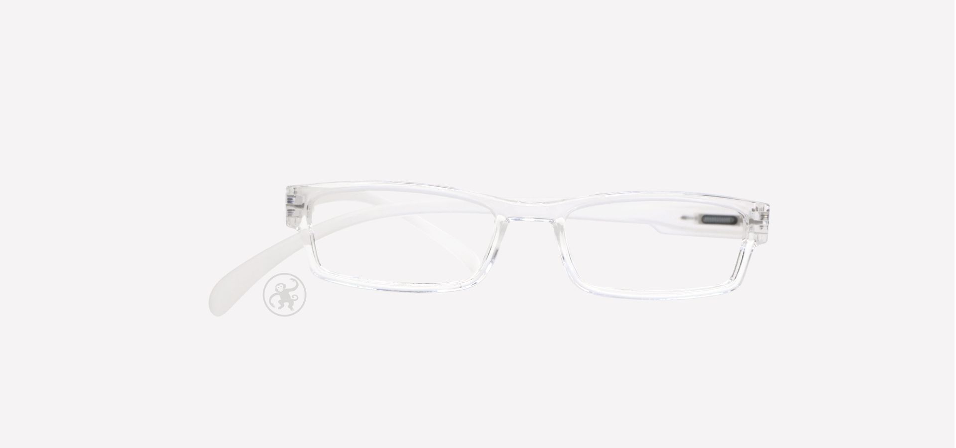 Crystal Shiny farbene Lesebrille von vorne auf hellem Hintergrund