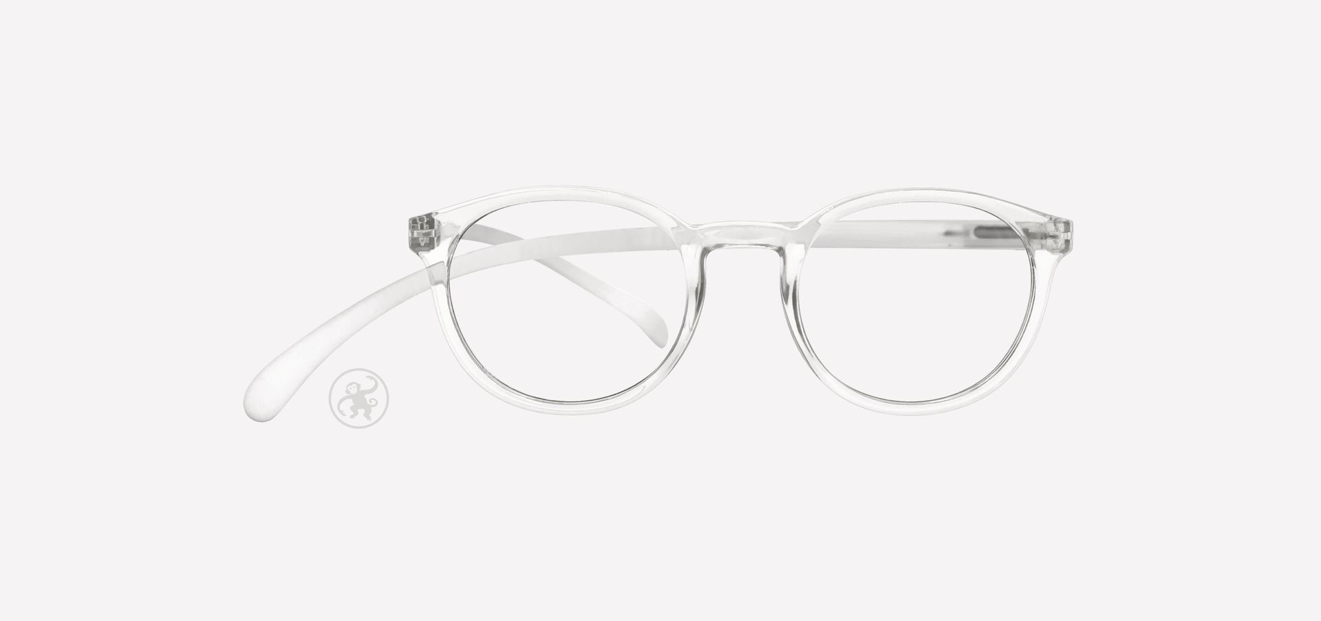 Crystal shiny farbene panto Lesebrille von vorne auf hellem Hintergrund