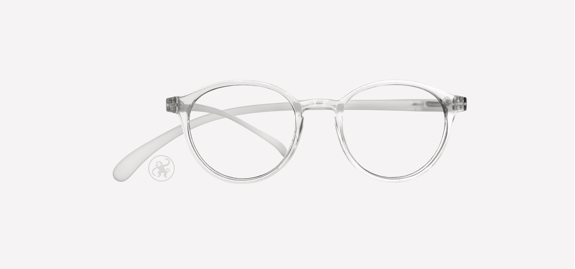 Crystal shiny farbene panto Lesebrille von vorne auf hellem Hintergrund.